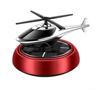 AugustknowU Diffusore d'aria a energia solare per veicoli con motore rotante, stile come un aeroplano, ornamento per purificare e rinfrescare l'aria naturalmente senza batterie (Gardenia rossa)