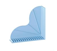 AugustknowU Dispositivo di contenimento dell'acqua della doccia per gli angoli della vasca da bagno facendo uso del silicone senza cuciture e del metodo di installazione della ventosa (blu)