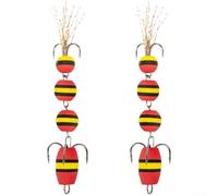 AugustknowU Esca galleggiante, per pesca alla carpa, con ganci di ancoraggio a tripla punta, composizione in acciaio ad alto tenore di carbonio, per una forte penetrazione dell'amo (D)