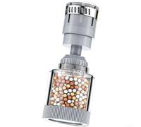 AugustknowU Filtro girevole a 360 gradi con trattamento dell'acqua a sfera minerale e progettato per compatibilità con uscita rubinetto da 1,5 cm e 3,2 cm