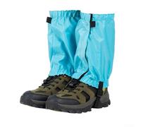 AugustknowU Ghette da neve impermeabili e traspiranti per escursionismo, trail running, campeggio, protezione dal fango, leggere, facili da riporre (blu)