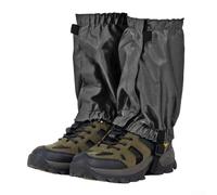 AugustknowU Ghette da neve impermeabili e traspiranti per escursionismo, trail running, campeggio, protezione dal fango, leggere, facili da riporre (nero)