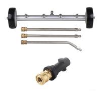 AugustknowU Idropulitrice per pulizia sottocarro 4000 PSI con quattro ugelli da 40 gradi e bacchette estensibili per la pulizia di marciapiedi e veicoli (con connettore)