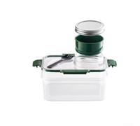AugustknowU Insalatiera portatile da 7,7 tazze, con contenitore integrato per condimenti a prova di perdite, coperchio sigillato, contenitore per il pranzo, con forchetta, per ufficio, scuola