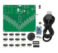 AugustknowU Kalimba - Kit elettronico fai da te, con circuito sonoro in scala pentatonica, per l'apprendimento delle tecniche di saldatura e audio analogico (kit + cavo dati)