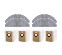 AugustknowU Kit di ricarica per sacchetti e panno per mocio, compatibile con modelli di aspirapolvere Lubluelu B40 B40 Plus, 4 sacchetti per la polvere, 4 stracci per mocio