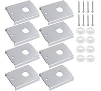 AugustknowU Kit di staffe per porta a soffietto in acciaio inox con rondelle in nylon per l'uso su porte da 1-3/8 pollici e porte pieghevoli tascabili