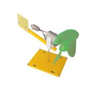 AugustknowU Kit fai da te con turbina eolica per progetti scientifici con lampada a LED E10 e meccanismo pinna di coda per studio di cattura di energia nel mondo reale