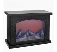 AugustknowU Lampada decorativa a LED con simulazione della fiamma del camino per la casa, lampada da tavolo compatta per balcone giardino o interno