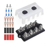 AugustknowU M10 e M8 Dual Bus Bar Distribution Block Per RV Marine Boat Applications Con Nylon PA66 Housing E Stainless Conduttori