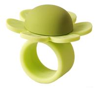 AugustknowU Paraurti creativo a forma di fiore in silicone, per assorbimento degli urti, riduzione del rumore sulle porte interne (verde morbido)