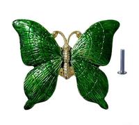 AugustknowU Pomello per porta Push Pull Pomello Verde In Lega di Zinco Maniglia Farfalla Foro Singolo Armadio Da Cucina Armadio Comodino Vino Cabinet Maniglia