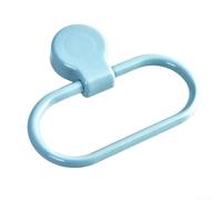 AugustknowU Porta asciugamani autoadesivo ad anello per barra da cucina, accessori per riporre oggetti (blu)