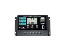 AugustknowU Regolatore solare 12V 24V con interfaccia LCD facile da usare per visualizzare la fase di ricarica e le condizioni di carico (20A)