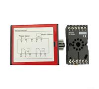 AugustknowU Rilevatore di loop per veicoli, 240 V, a canale singolo, con impostazioni di frequenza e tempo di impulso selezionabili, per cancello e ingresso parcheggio (12 V)