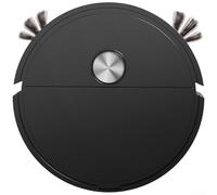 AugustknowU Robot aspirapolvere 3 in 1 con batteria ricaricabile USB, durata 20 minuti, pianificazione del percorso casuale, spazzole doppie laterali per pavimenti duri e tappeti (nero)