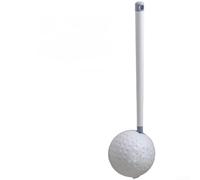 AugustknowU Scopino per WC progettato da golf, con manico lungo 43 cm, testa a doppia setola, girevole a 360 gradi e staffa di montaggio a parete compatta (blu)