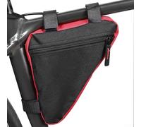 AugustknowU Secure-Fit - Borsa da sella per mountain bike, progettata per essere montata sotto il sedile con strisce riflettenti e resistenza pronta per il sentiero (taglia unica, rosso)