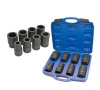 AugustknowU Set di 8 chiavi a bussola da 1 pollice per uso a impatto da 19 a 41 mm, con manicotti protettivi per cerchi in alluminio e fori per cuscinetti a sfera nelle riparazioni dell'auto