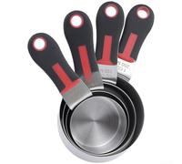 AugustknowU Set di strumenti di misurazione in acciaio inox, 4 pezzi, include diverse misure per una misurazione esatta nelle ricette di cottura e nella preparazione dei pasti