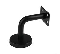 AugustknowU - Staffe per corrimano scale, 201 staffe da parete in vernice nera contro la scala a parete, staffa solida in acciaio inossidabile, staffa a parete curva a sette caratteri