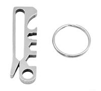 AugustknowU Strumento portachiavi ispirato al serpente a sonagli con struttura resistente alla corrosione e quattro chiavi esagonali per attività quotidiane