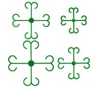 AugustknowU Supporto per piante in plastica a doppio gancio per uso interno, con struttura stabile, per arrampicarsi, piante rampicanti (verde)