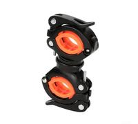 AugustknowU Supporto per torcia da bicicletta, progettato per mountain bike, per fissare saldamente i dispositivi di illuminazione sul manubrio o sul reggisella (arancione)