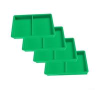 AugustknowU Tappetino divisorio in silicone costruito per il raccolto giusto per liofilizzatore per aiutare nel controllo delle porzioni e nella gestione dei lotti (4 verde erba)