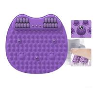 AugustknowU Tappetino per terapia del piede con digitopressione a doppia azione e sistema a rulli realizzato in TPE leggero per una facile maneggevolezza (viola)