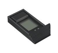 AugustknowU Termometro digitale da parete per giardino, serra, uso interno ed esterno, con memoria alta-bassa e display a doppia scala (nero)