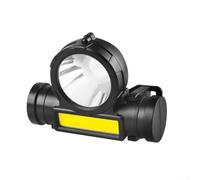 AugustknowU Torcia frontale a LED ricaricabile con tecnologia XPE COB e base magnetica per pesca, campeggio, escursionismo, lavoro all'aperto, illuminazione mani (1200 mAh)