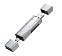 AugustknowU USB-C E USB 3.0 Dual Interface Card Reader Per SD E Schede Alluminio Compatto Costruire Per Uso On-the-Go