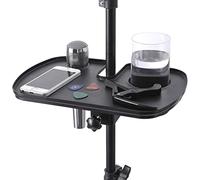 Auhafaly - Supporto per microfono con porta bevande e supporto per microfono