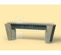 AUHAGEN 11341 - Kit di montaggio ponte a singolo binario. Scala H0 1:87
