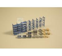 AUHAGEN 41660 - Kit di montaggio scaffali industriali e pallet. Scala H0 1:87