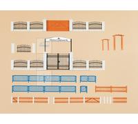 AUHAGEN 42648 - Set cancelli e ringhiere come in foto. Scala H0 1:87