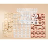 AUHAGEN 48647 - Set porte, telai e finestre. Scala H0 1:87