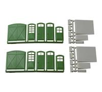 Auhagen 80250 H0 Cancelli, Porte, Gradini, Rampe Verde Kit in plastica da cost