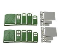 Auhagen 80250 H0 Cancelli, Porte, Gradini, Rampe Verde Kit in plastica da cost