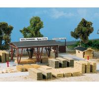 Auhagen H0 11353 - Abbracciano il Commercio Del Legname & Co. Kit Merce Nuova