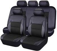 AUHOAZ Auto Pelle Coprisedili per Suzuki Vitara 2014-2025, Pelle Impermeabile Set Fodere Anteriori e Posteriori Copri Sedili Protezione Rivestimento Traspirante Accessori,Black