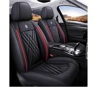 AUHOAZ Auto Pelle Coprisedili Set per Mitsubishi Eclipse Cross 2018-2024 2025, su Misura Impermeabile Fodere Sedili Copri-Sedile Anteriori Posteriori Fascia Alta Copri Sedile,Black Red