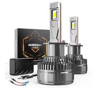 AUHSSAN H1 LED Lampadine, 200W 40000LM H1 LED Canbus Super Luminosi 6500K Bianco Anabbaglianti o Abbaglianti Luminosi, 700% Più Luminoso, Plug and Play, Lampadine Auto Sostituzione, 2Pezzi
