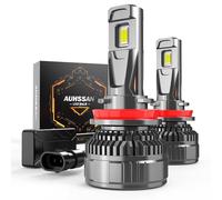 AUHSSAN H11 LED Lampadine, 200W 40000LM H8 H9 LED Canbus Super Luminosi 6500K Bianco Anabbaglianti o Abbaglianti Luminosi, 700% Più Luminoso, Plug and Play, Lampadine Auto Sostituzione, 2Pezzi