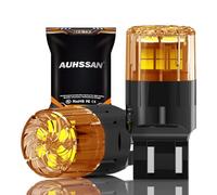 AUHSSAN W21/5W Lampadine LED, Ambra Super Brillante 12V-24V Non Polarità 2835 18SMD T20 7443 7440 W21W Lampadines LED per le Luci di Segnale, Luci di Retromarcia, Lampada di Luce Diurna (2Pezzis)