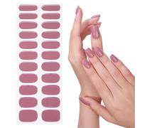 Auiremrti Strisce per unghie in gel semi-indurite con strumenti per lo studio delle unghie, 20 pezzi, colore rosa nudo