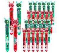 Auirshiky Penna Navetta Retrattile Multicolore,Penne a Sfera Natalizie,Albero di Natale Pupazzo di Neve Babbo Natale Penne Roller,Bomboniera di Natale Scuola di Cancelleria per Famiglie
