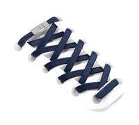 Aujzoo Lacci per scarpe da ginnastica senza lacci, tessuto elastico di alta qualità e fibbia a chiusura rapida, lacci piatti per adulti e bambini, lacci elastici per scarpe senza cravatta, blu navy