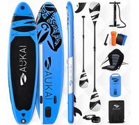 Aukai® Stand Up Paddle Board 320cm "Ocean" 2in1 con sedile da kayak SUP Surfboard gonfiabile + pagaia Surfboard Paddling Paddleboard - blu